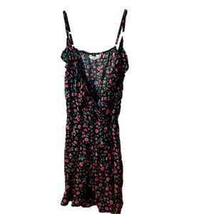 la vie en rose aqua floral summer dress  Size small